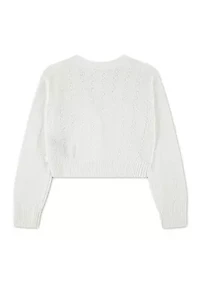 pointelle cardigan