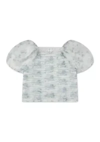 emerson organza puff sleeve top