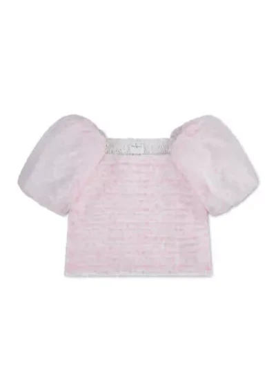 emerson organza puff sleeve top
