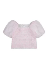 emerson organza puff sleeve top