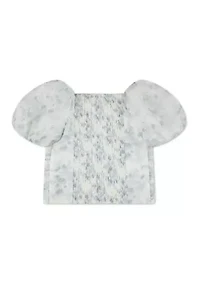 emerson organza puff sleeve top