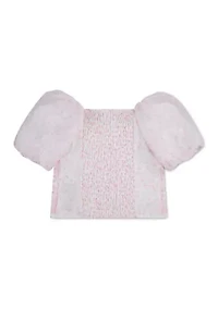 emerson organza puff sleeve top