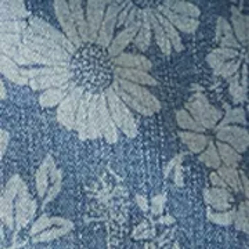 high rise relaxed floral denim shorts