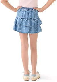 hearts denim skort
