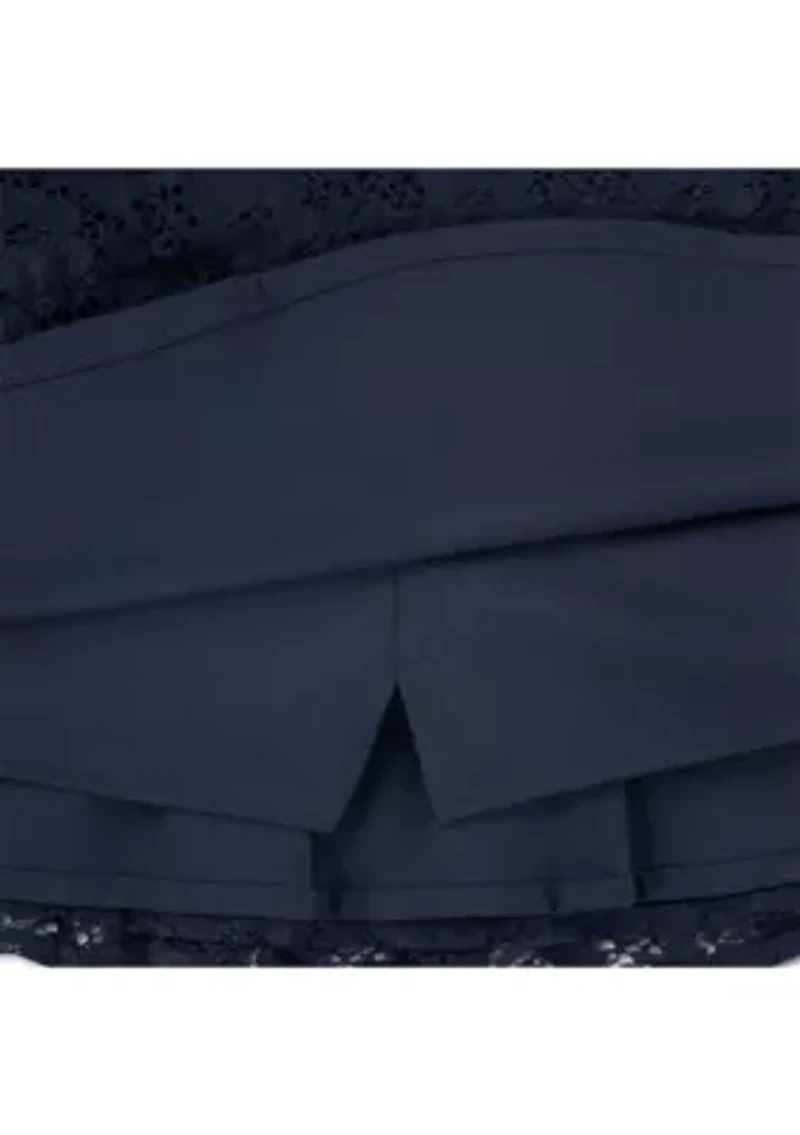 lace micro mini skort