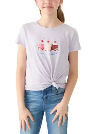 ice cream side knot tee