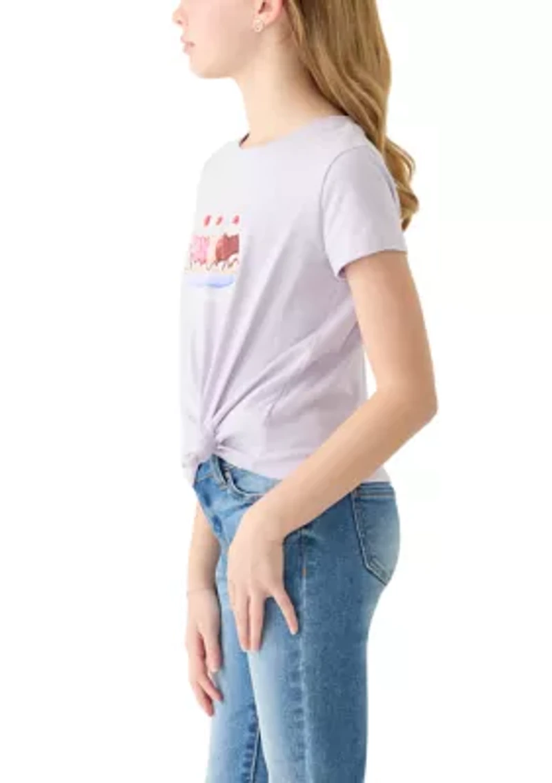 ice cream side knot tee