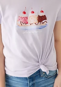 ice cream side knot tee