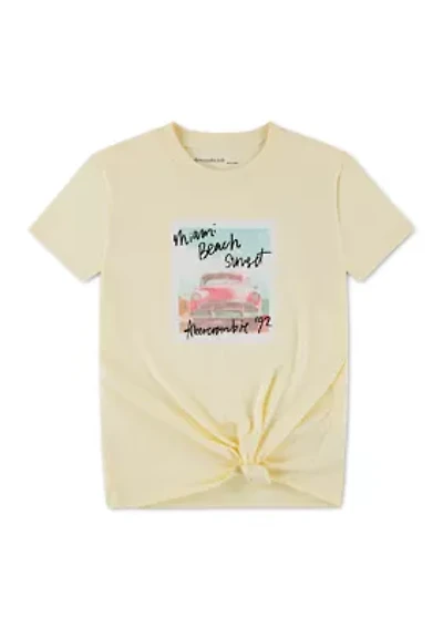 miami beach side knot graphic tee