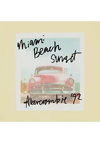 miami beach side knot graphic tee