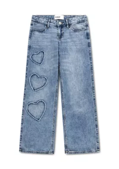 afg low rise hearts baggy jeans