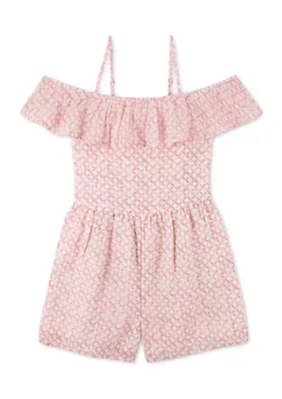 off the shoulder flutter romper