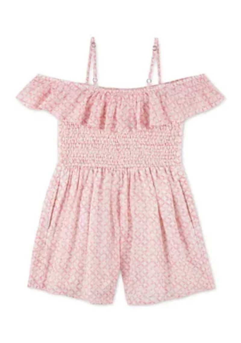 off the shoulder flutter romper