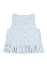 button peplum tank