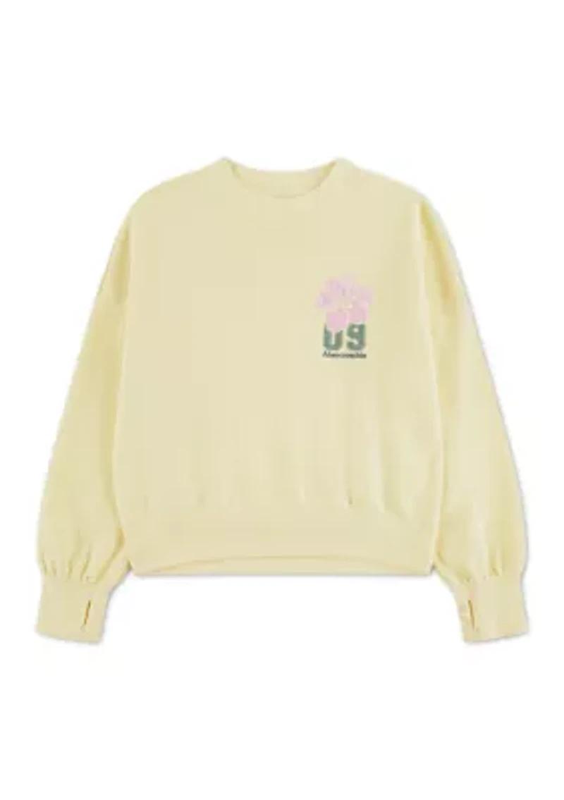 fashion fleece crew sweatshirt