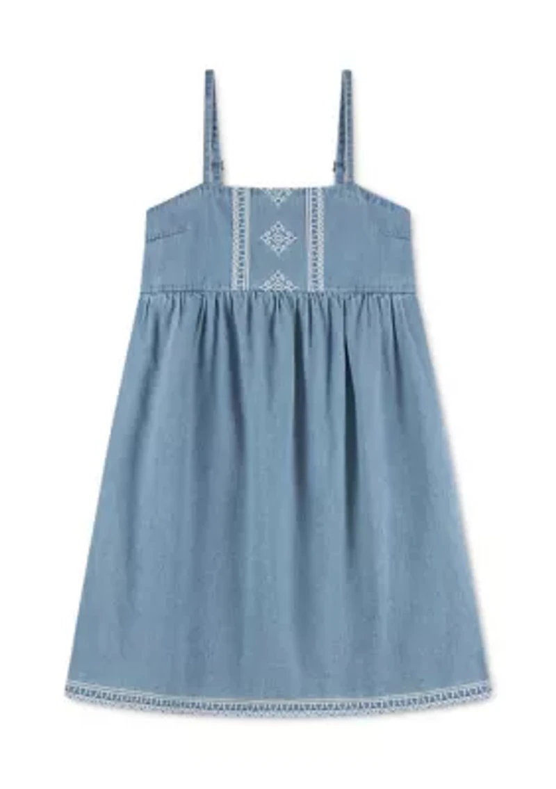 denim shift dress