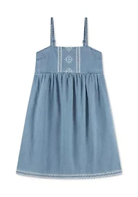 denim shift dress