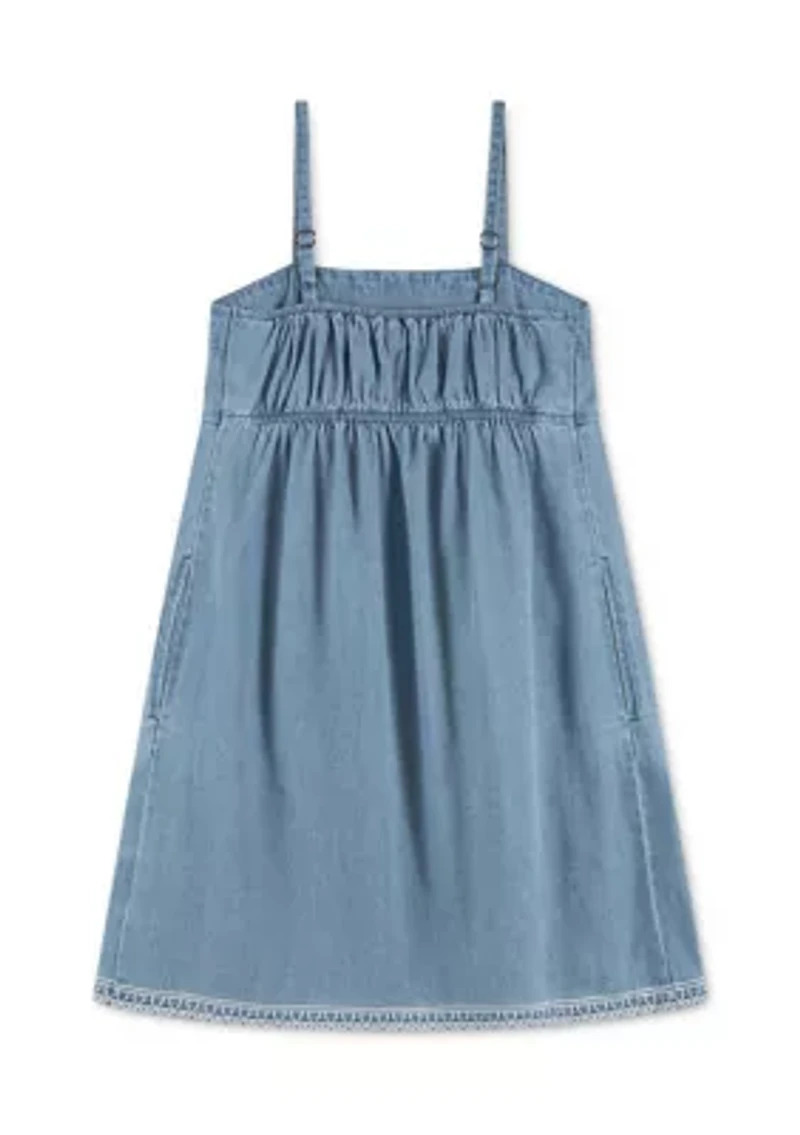 denim shift dress