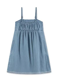 denim shift dress