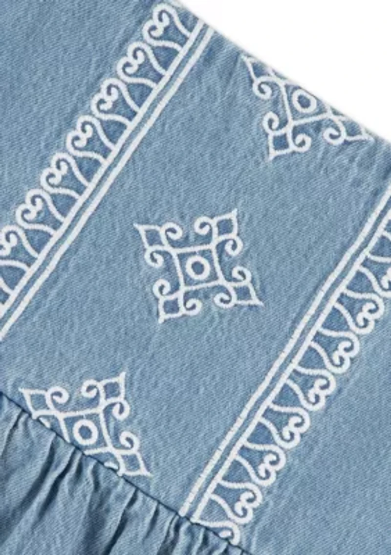 denim shift dress