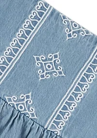 denim shift dress