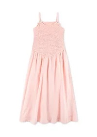 Girls 7-16 Smocked Maxi Dress