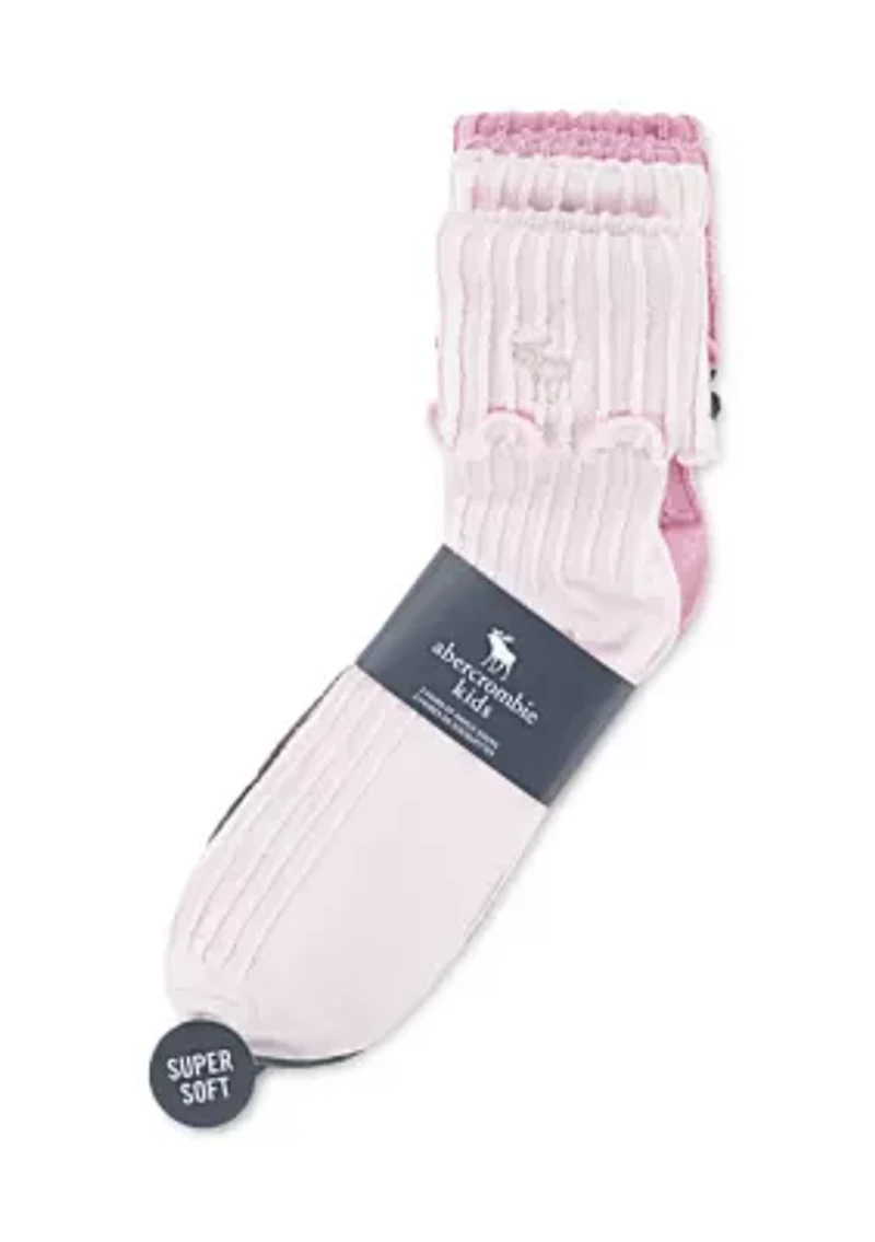 3-pack foldover lettuce welt socks