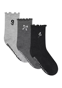 3-pack half-crew lettuce welt socks