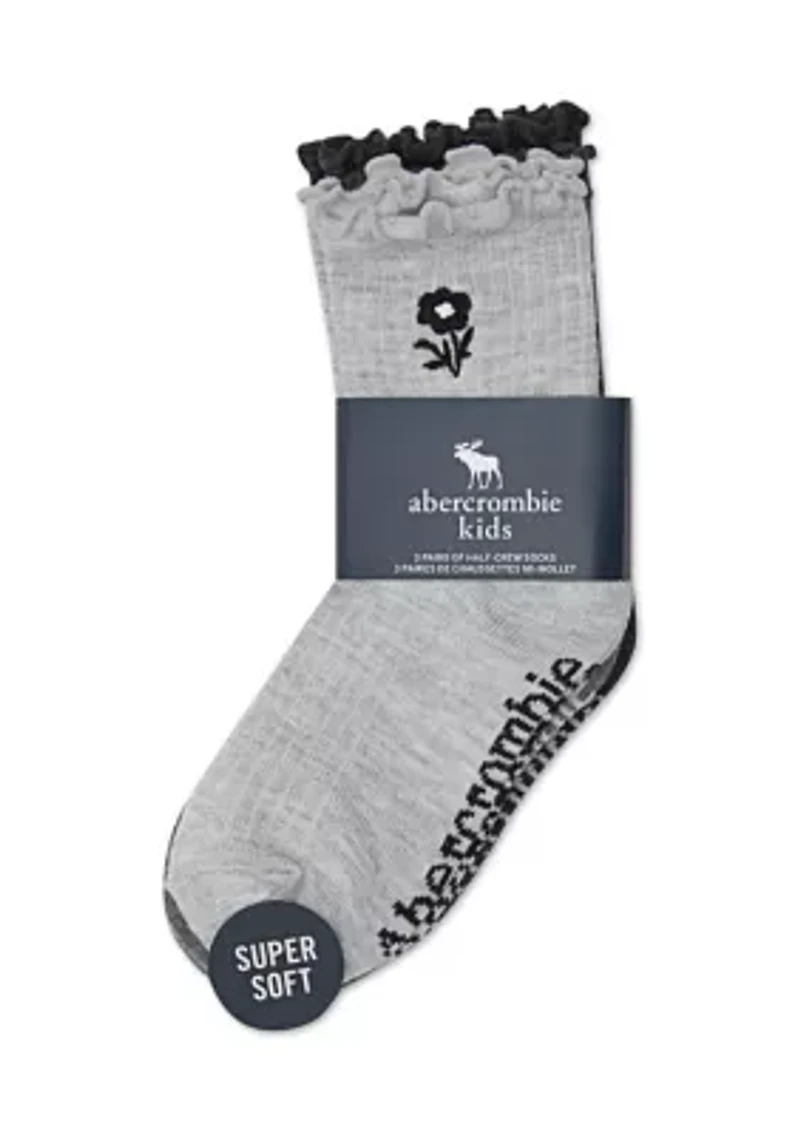 3-pack half-crew lettuce welt socks