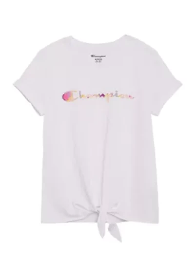 Girls 7-16 Tie Front Graphic T-Shirt