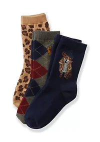 Baby Girl Bear Socks