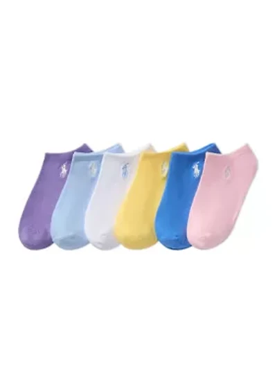 Polo Girls Classic Solid Low Cut Socks - 6 Pack