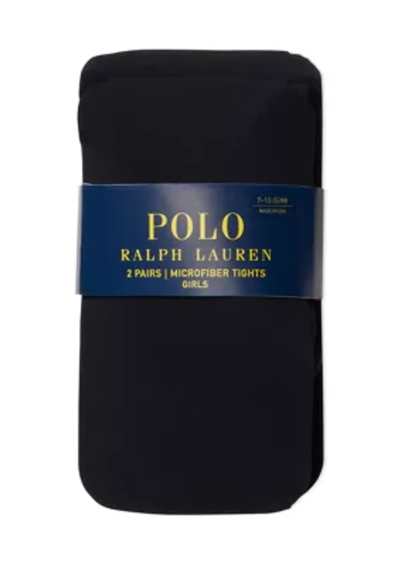 Polo Girls Microfiber Tights - 2 Pack