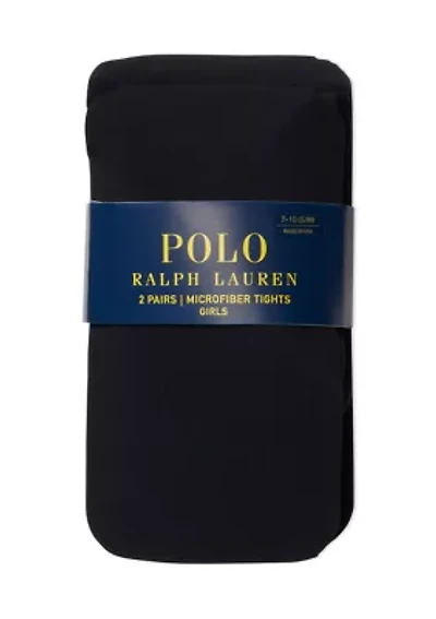 Polo Girls Microfiber Tights - 2 Pack