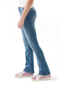 Girls 7-16 Bling Bow Flare Pants