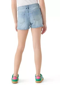 Girls 7-16 Sequin Butterfly Denim Shorts