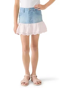 Girls 7-16 Eyelet Ruffle Skirt