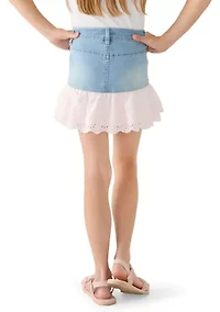 Girls 7-16 Eyelet Ruffle Skirt
