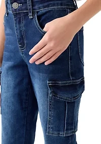 Girls 7-16 Cargo Flare Jeans