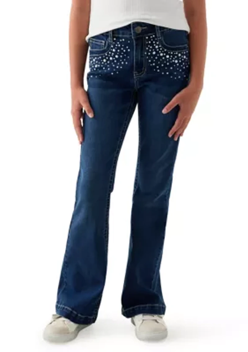 Girls 7-16 Diamond Flare Jeans