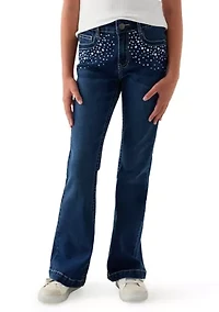 Girls 7-16 Diamond Flare Jeans
