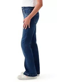 Girls 7-16 Diamond Flare Jeans