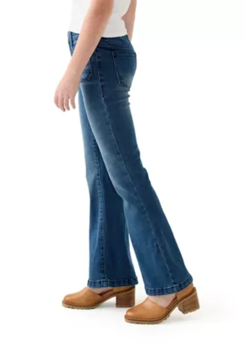 Girls 7-16 Braided Flare Jeans