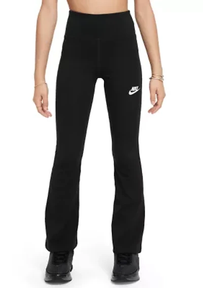 Girls High-Waisted Flared Leggings