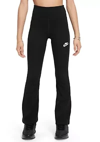 Girls High-Waisted Flared Leggings