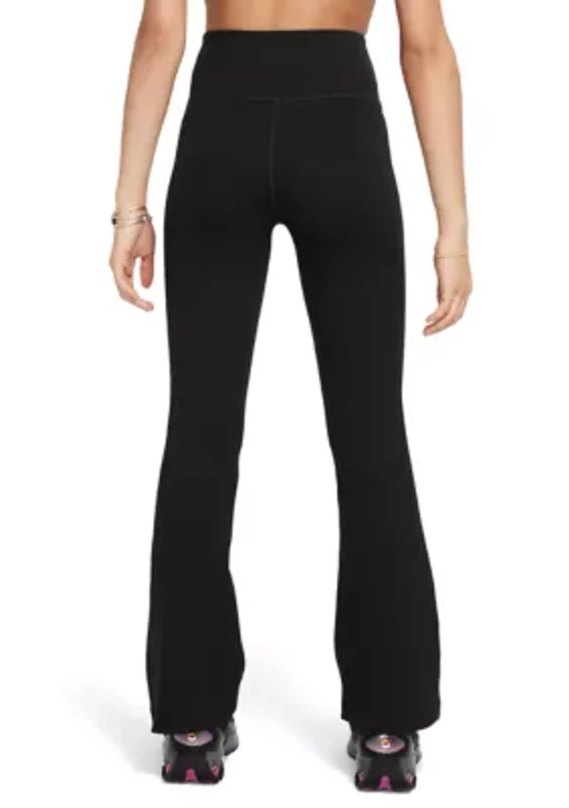 Girls High-Waisted Flared Leggings