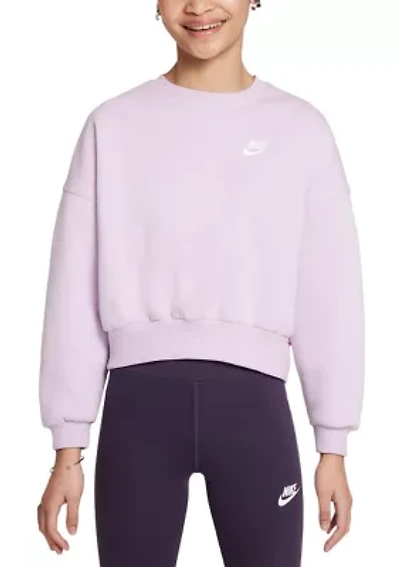 Girls 7-16 Sportswear Club Fleece Boxy Crew-Neck Sweatshirt