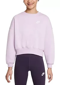 Girls 7-16 Sportswear Club Fleece Boxy Crew-Neck Sweatshirt