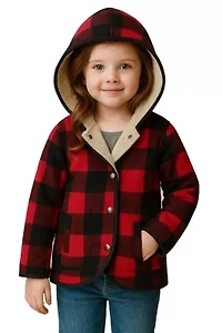GIRLS FULL SNAPPED HOODED JACKET