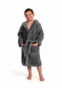 Boys 5-12 Hooded Bathrobe Embroidered with Turtle Design